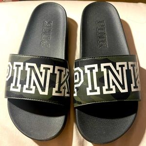 PINK camouflage slides size 8